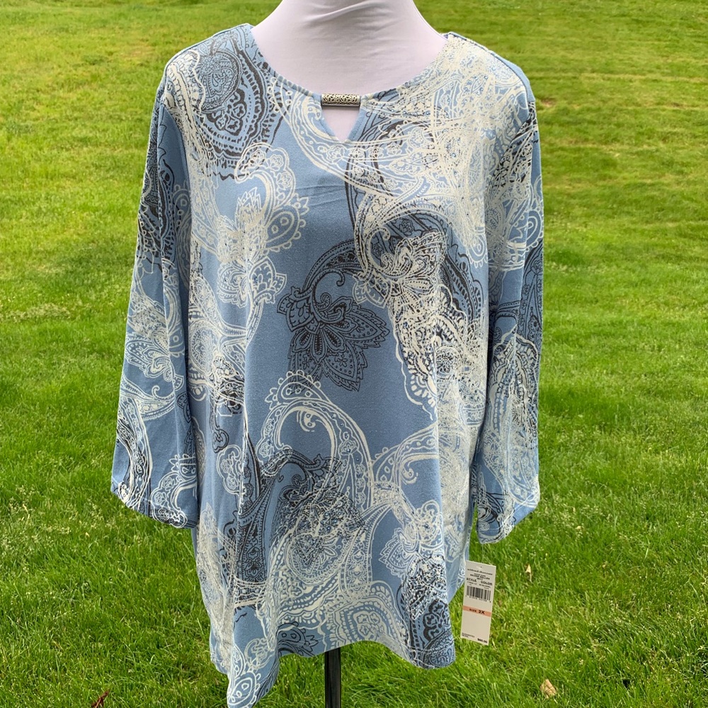 2X - Alfred Dunner Embellished Blouse